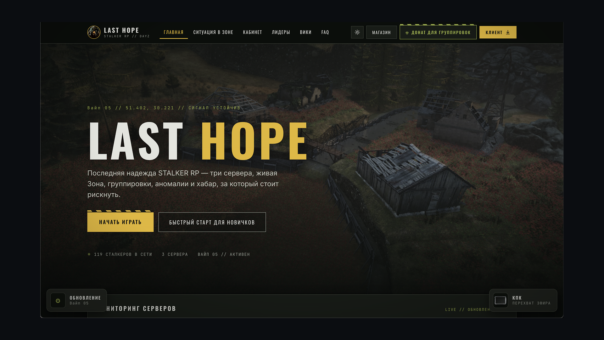 Интерфейс цифровой экосистемы Last Hope RP